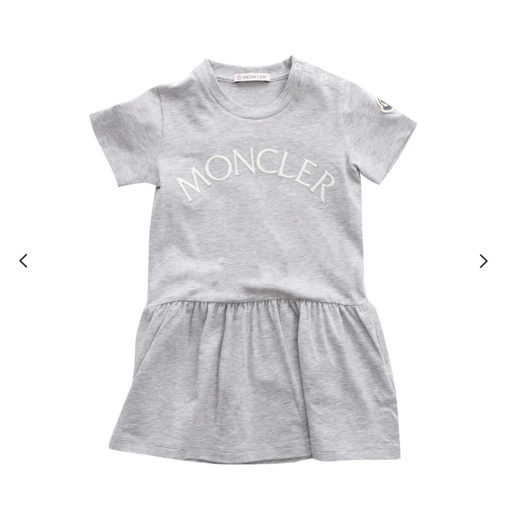 Moncler Light Gray Logo Dress